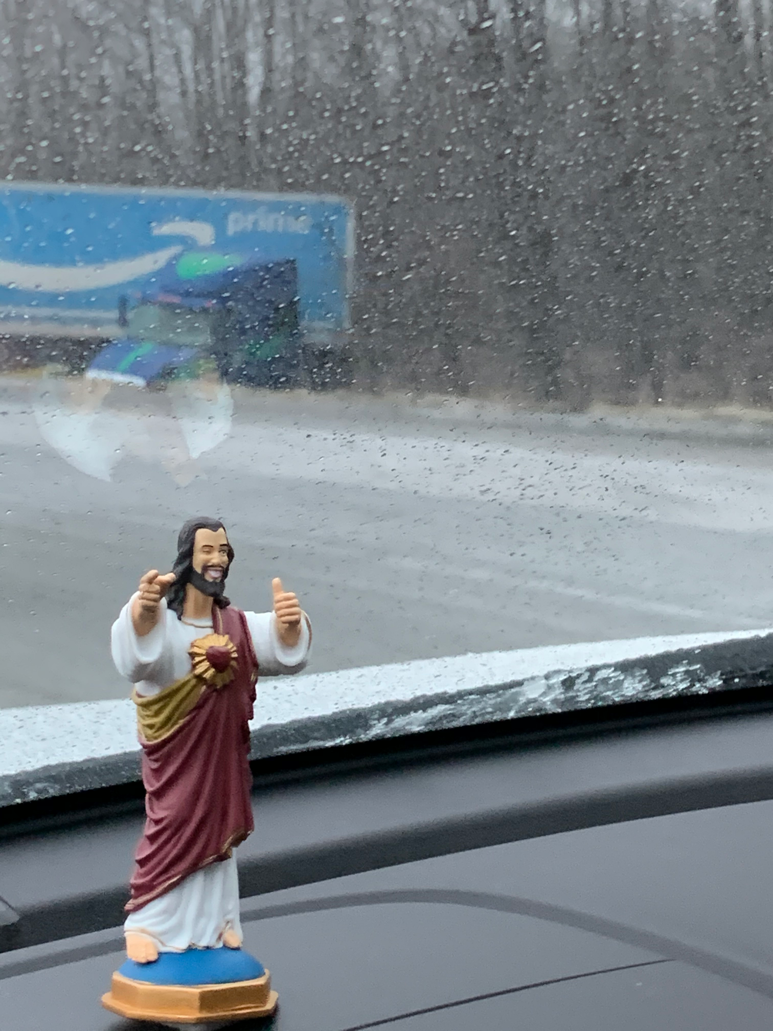 High Quality Buddy Christ Looking Out For Me Blank Meme Template