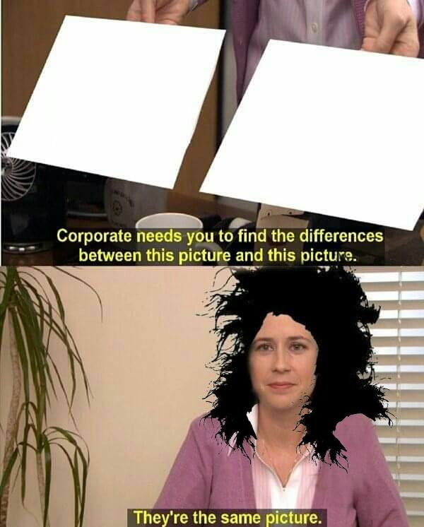 Office Same Picture / 80s / Gothic / Rock / Post Punk Blank Meme Template