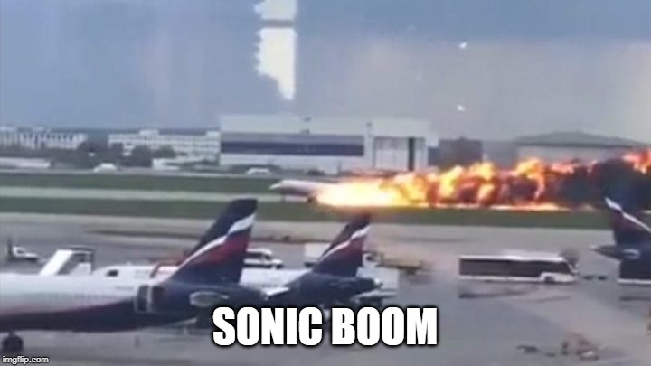 plane goes boom | SONIC BOOM | image tagged in funny memes | made w/ Imgflip meme maker