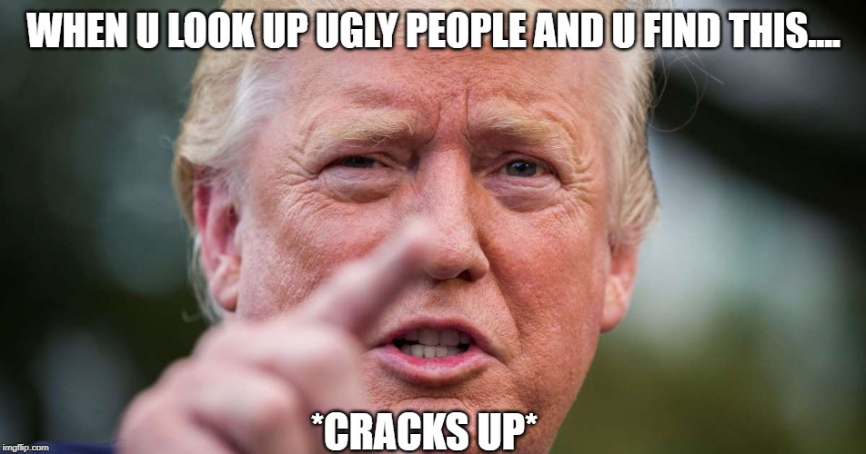 DONALD TRUMP LOOK RANK XD | WHEN U LOOK UP UGLY PEOPLE AND U FIND THIS.... *CRACKS UP* | image tagged in donald trump,ugly,old people,rude,ww3,rats | made w/ Imgflip meme maker