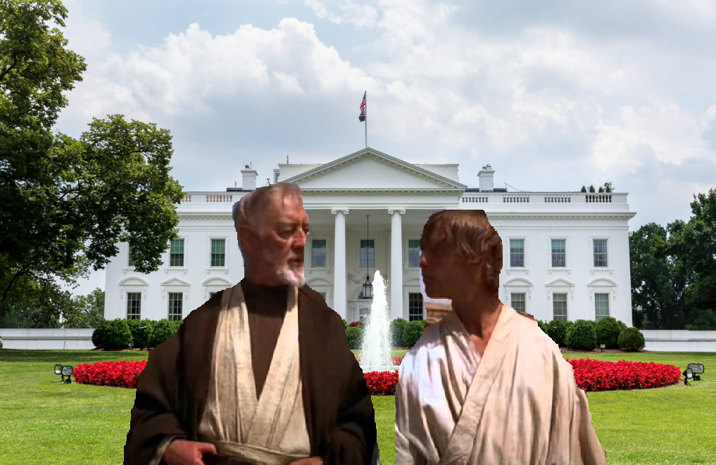 High Quality Obi Wan and Luke visit White House Blank Meme Template