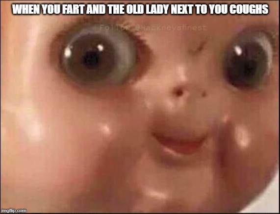 Hehe | WHEN YOU FART AND THE OLD LADY NEXT TO YOU COUGHS | image tagged in hehe | made w/ Imgflip meme maker