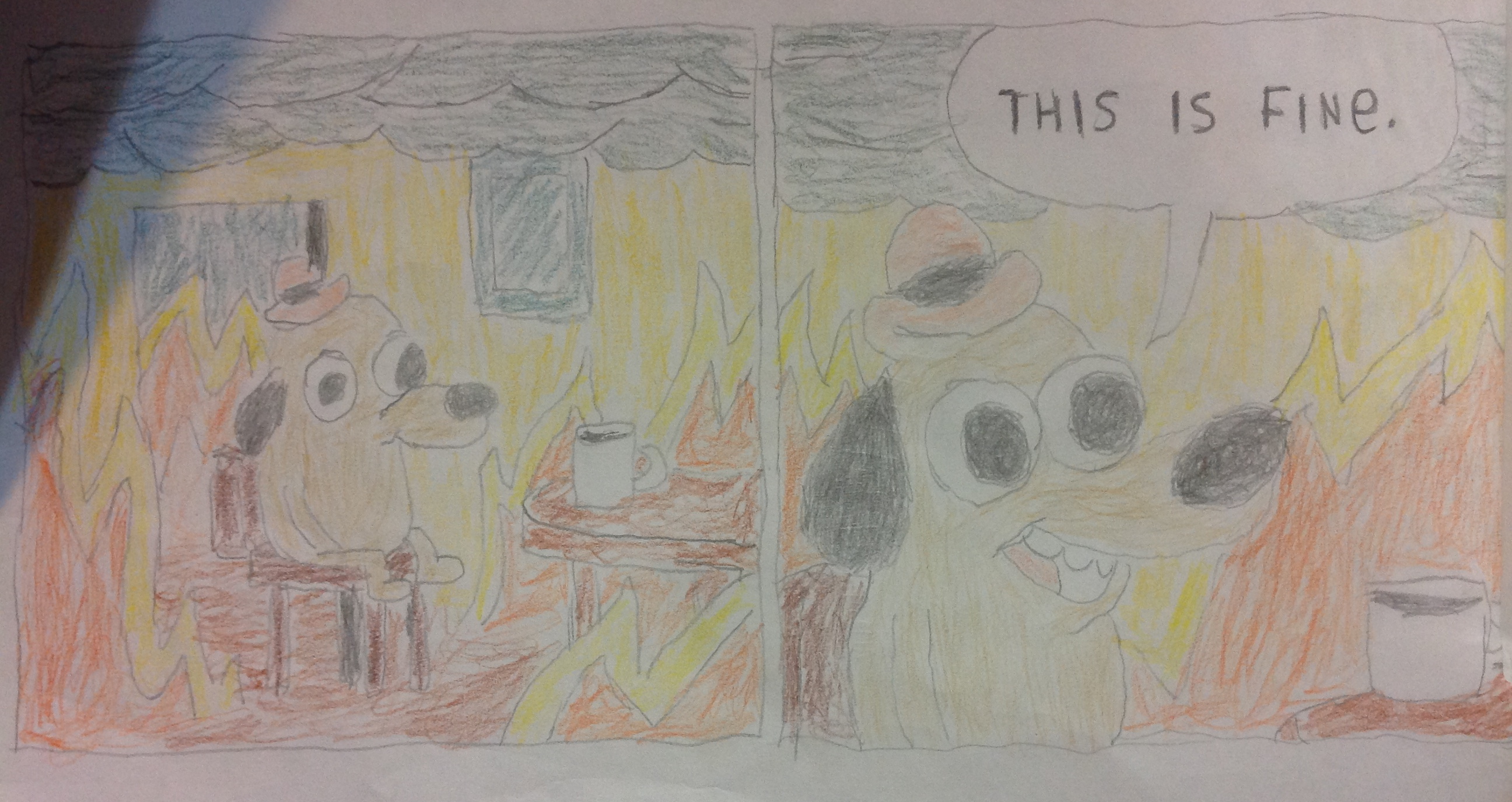 this is fine Blank Meme Template