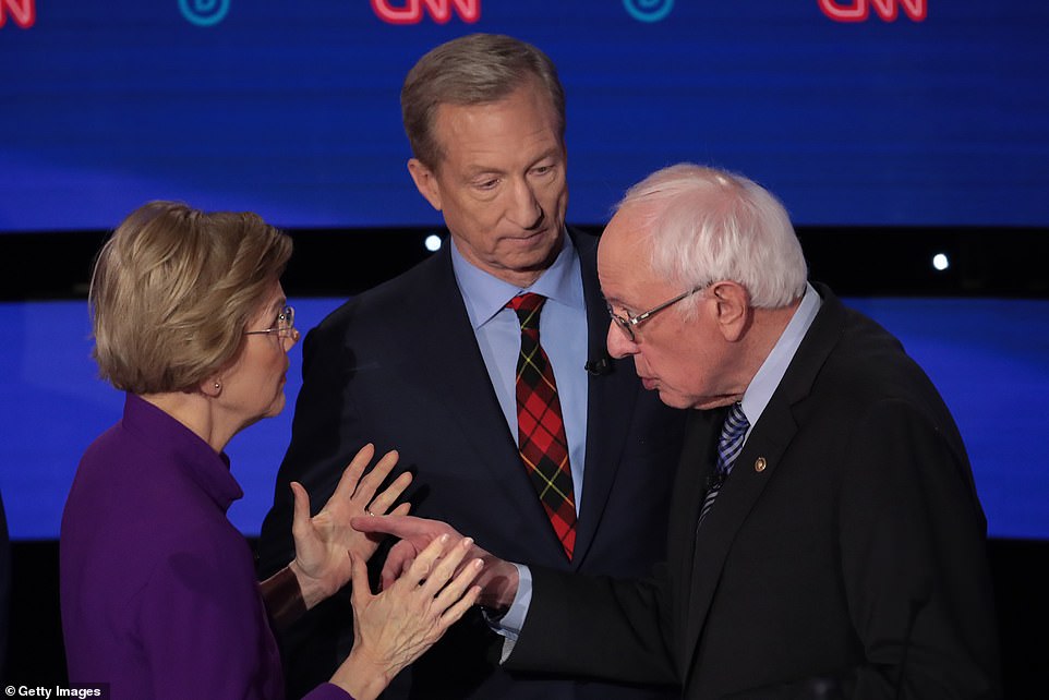 Warren, Steyer, Bernie Blank Meme Template