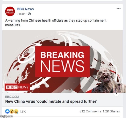 Chinese Virus | image tagged in virus,pandemic,zombies,ill | made w/ Imgflip meme maker