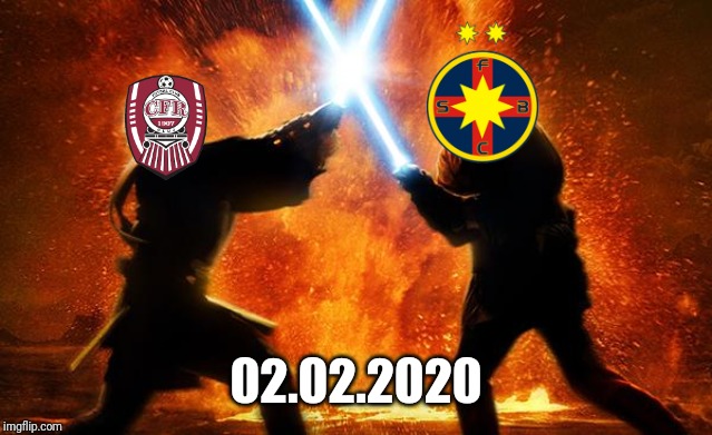Cluj vs FCSB | 02.02.2020 | image tagged in memes,football,soccer,cfr cluj,steaua,fcsb | made w/ Imgflip meme maker