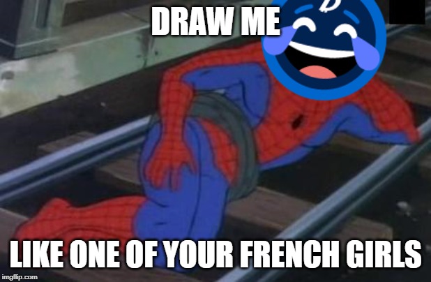 Sexy Railroad Spiderman | DRAW ME; LIKE ONE OF YOUR FRENCH GIRLS | image tagged in sexy railroad spiderman,digibyte,dgb,draw me like one of your french girls,crypto | made w/ Imgflip meme maker