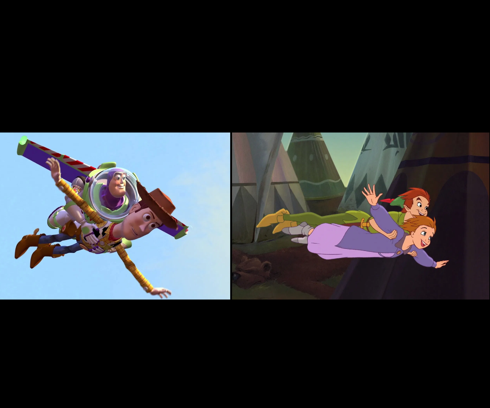 These are so similar! Toy Story and Return to Never Land! Blank Meme Template