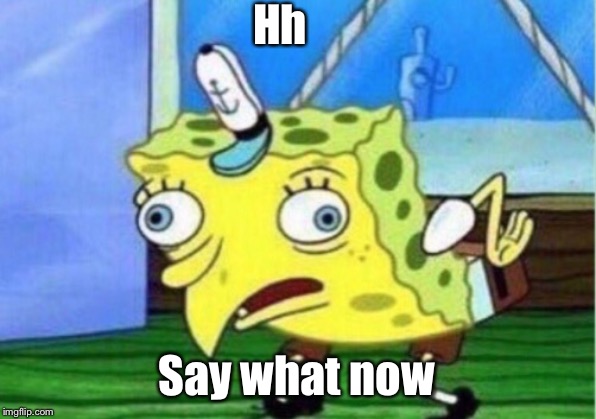 Mocking Spongebob Meme | Hh; Say what now | image tagged in memes,mocking spongebob | made w/ Imgflip meme maker