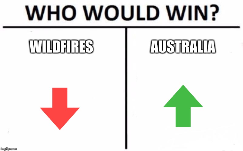 Who Would Win? Meme | WILDFIRES; AUSTRALIA | image tagged in memes,who would win | made w/ Imgflip meme maker