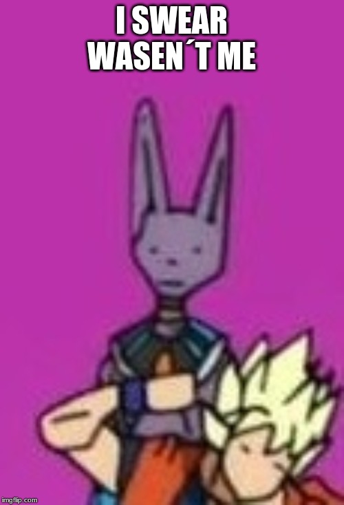 Ditto Beerus | I SWEAR WASEN´T ME | image tagged in ditto beerus | made w/ Imgflip meme maker
