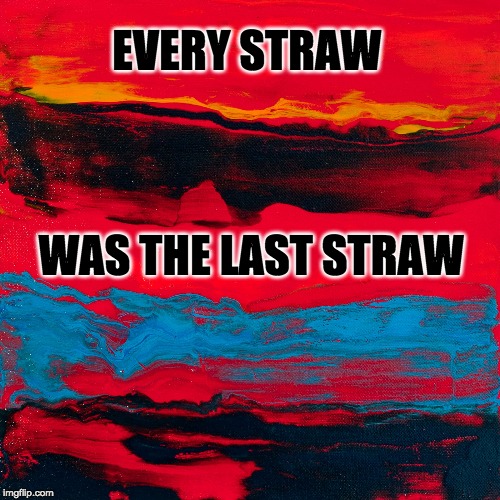 Every straw was the last straw | EVERY STRAW; WAS THE LAST STRAW | image tagged in anger | made w/ Imgflip meme maker