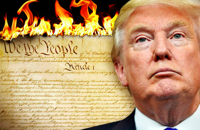 Trump and Republicans Burning the Constitution Blank Meme Template