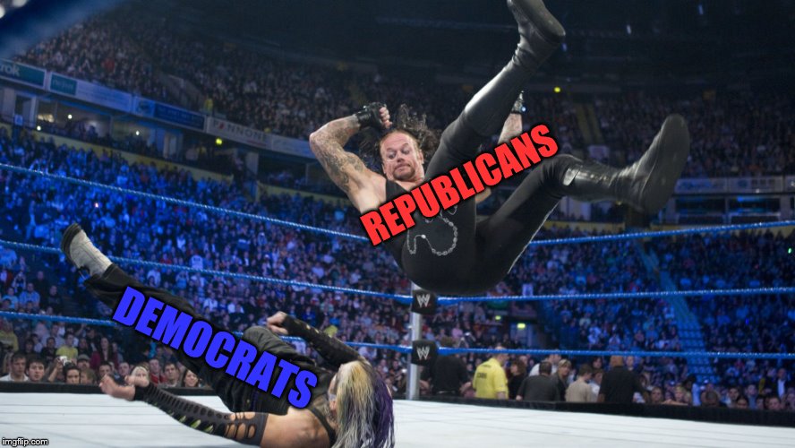 Meme Smackdown | REPUBLICANS DEMOCRATS | image tagged in meme smackdown | made w/ Imgflip meme maker