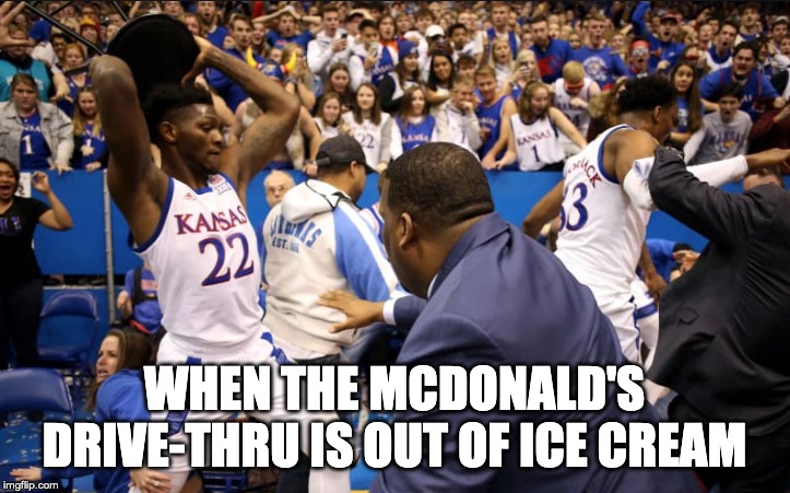 When you find out | WHEN THE MCDONALD'S DRIVE-THRU IS OUT OF ICE CREAM | image tagged in when you find out | made w/ Imgflip meme maker