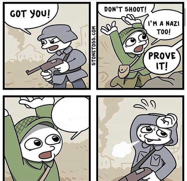 Don't shoot i'm a nazi too Blank Meme Template