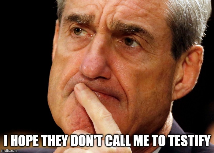 Robert Mueller Deep Thought | I HOPE THEY DON'T CALL ME TO TESTIFY | image tagged in robert mueller deep thought | made w/ Imgflip meme maker