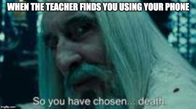 WHEN THE TEACHER FINDS YOU USING YOUR PHONE | image tagged in memes | made w/ Imgflip meme maker