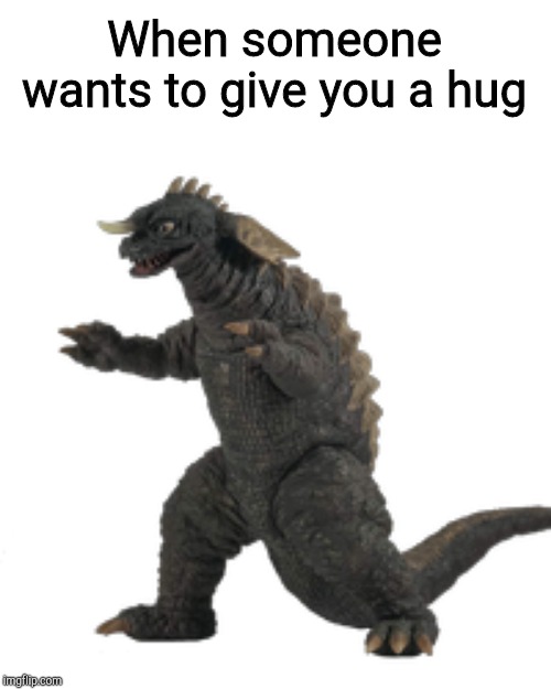 Transparent Baragon | When someone wants to give you a hug | image tagged in transparent baragon | made w/ Imgflip meme maker