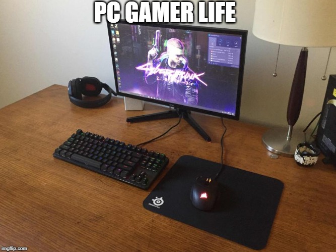 Built my PC Bois! #epicgamermoment | PC GAMER LIFE | image tagged in memes,pc,gaming | made w/ Imgflip meme maker