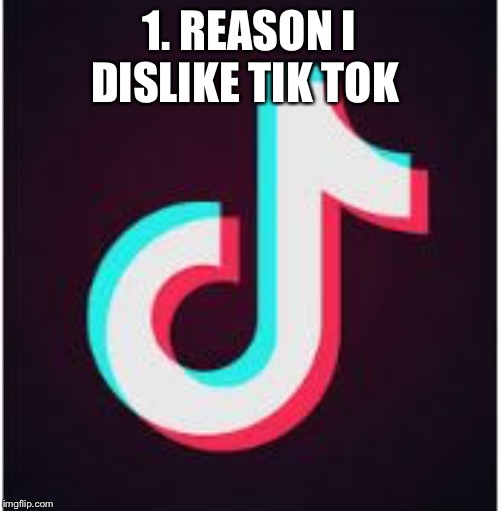 Tik Tok | 1. REASON I DISLIKE TIK TOK | image tagged in tik tok | made w/ Imgflip meme maker
