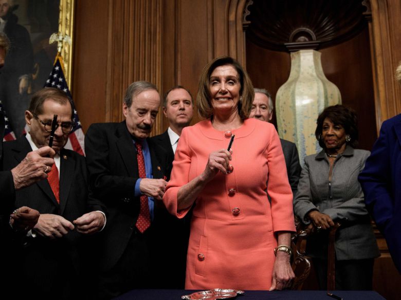 High Quality Pelosi and her pens Blank Meme Template