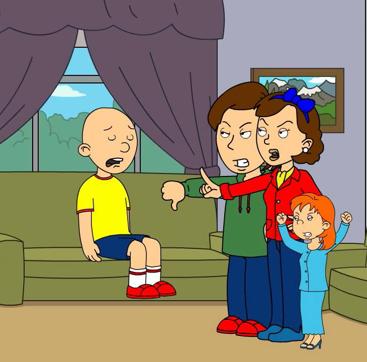 Caillou gets Grounded for (insert reason here Blank Meme Template