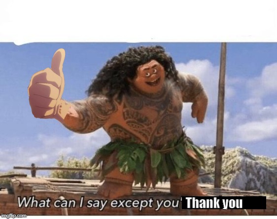 What can I say except thank you | Thank you | image tagged in what can i say except you're welcome,thank you | made w/ Imgflip meme maker