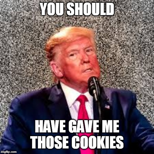 no cookie pls :( | YOU SHOULD; HAVE GAVE ME THOSE COOKIES | image tagged in red face | made w/ Imgflip meme maker