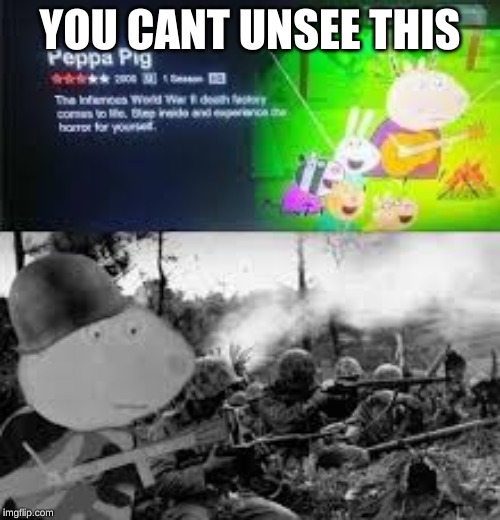 you cant unsee this | YOU CANT UNSEE THIS | image tagged in peppa pig,vietnam,funny,cant unsee | made w/ Imgflip meme maker