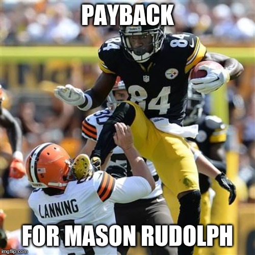 Steelers Karate | PAYBACK; FOR MASON RUDOLPH | image tagged in steelers karate | made w/ Imgflip meme maker