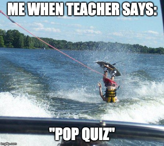 Nailed It Meme | ME WHEN TEACHER SAYS:; "POP QUIZ" | image tagged in memes,nailed it | made w/ Imgflip meme maker