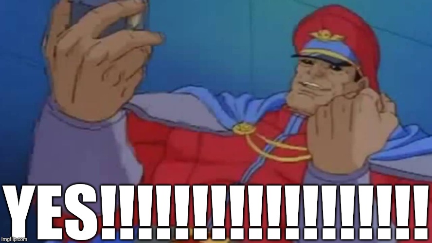 M. Bison Yes YES! image tagged in m bison yes made w/ Imgflip meme ma...
