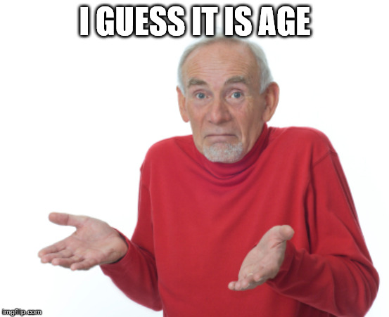 Guess I'll die  | I GUESS IT IS AGE | image tagged in guess i'll die | made w/ Imgflip meme maker