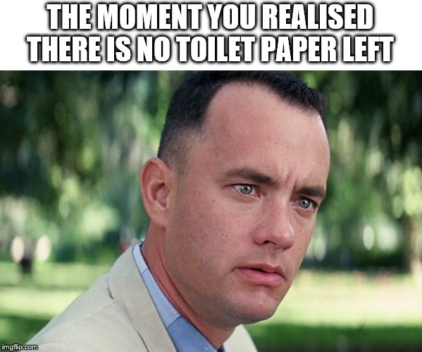 And Just Like That Meme | THE MOMENT YOU REALISED THERE IS NO TOILET PAPER LEFT | image tagged in memes,and just like that | made w/ Imgflip meme maker