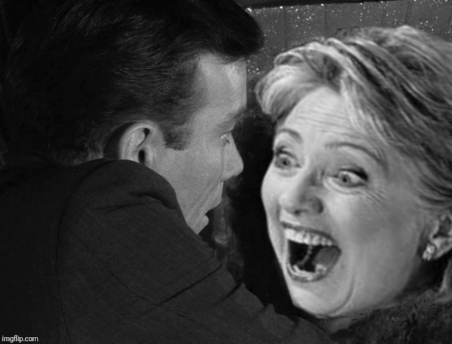 Nightmare At 20,000 Feet | image tagged in twilight zone,william shatner,hillary clinton,political meme,clinton | made w/ Imgflip meme maker