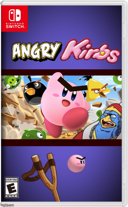 Angry Kirbs | image tagged in fake switch games,kirby | made w/ Imgflip meme maker