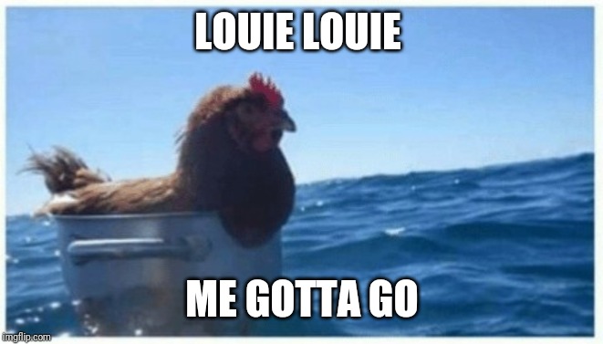 3nights&days | LOUIE LOUIE; ME GOTTA GO | image tagged in music | made w/ Imgflip meme maker