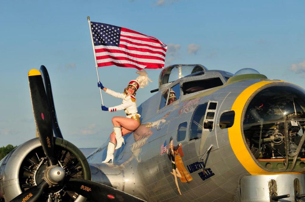 Warbird Pinup B-17G Flying Fortress Blank Meme Template