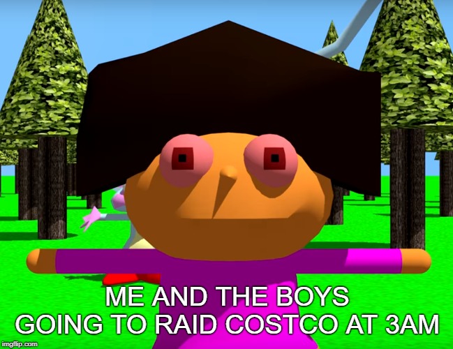 ME AND THE BOYS GOING TO RAID COSTCO AT 3AM | image tagged in theboys,costco,dora | made w/ Imgflip meme maker