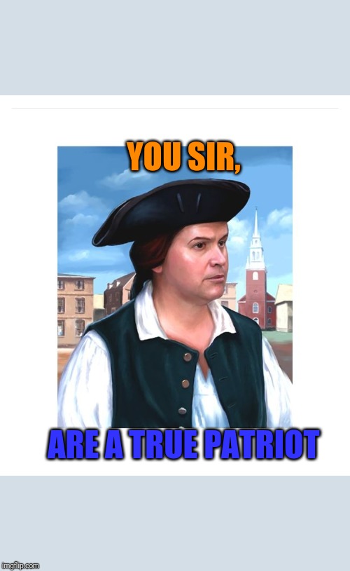 YOU SIR, ARE A TRUE PATRIOT | made w/ Imgflip meme maker