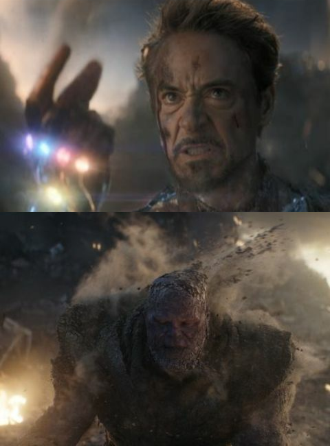 High Quality Iron man snaps fingers Blank Meme Template