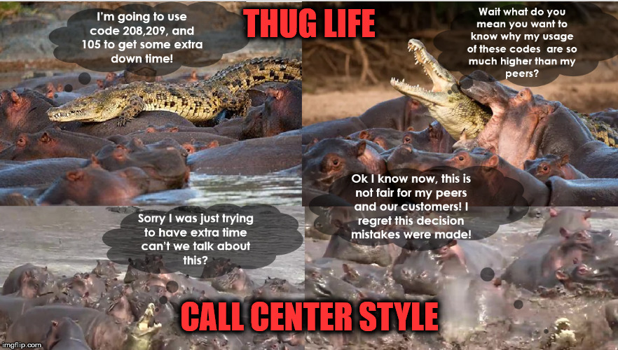 Call Center Thug Life | THUG LIFE; CALL CENTER STYLE | image tagged in thug life,excessive code usage,call avoidance,code abuse,geeks can be thugs too,right in the childhood | made w/ Imgflip meme maker