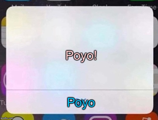 When you set your phone language to Kirby: | Poyo! Poyo | image tagged in iphone notification | made w/ Imgflip meme maker