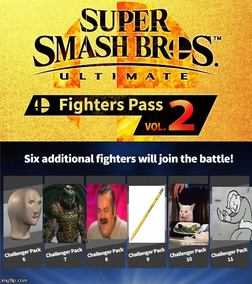 fighters pass vol. 2 | image tagged in fighters pass vol 2 | made w/ Imgflip meme maker