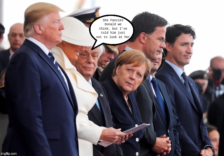 She Fancies Donald we think, but I've told him just not to look at her | image tagged in qanon | made w/ Imgflip meme maker