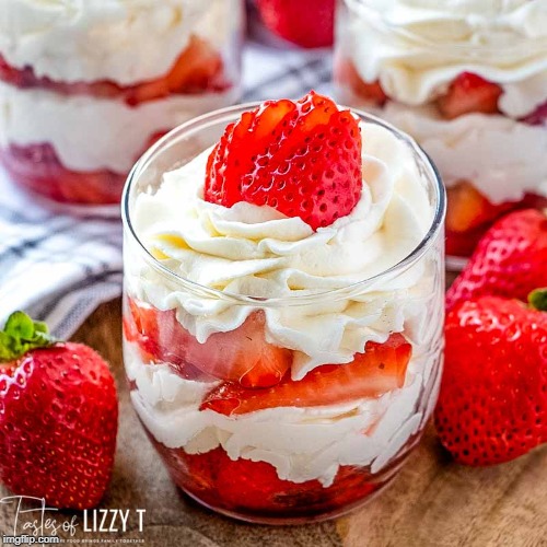 Mini Strawberry Cream Parfaits | made w/ Imgflip meme maker