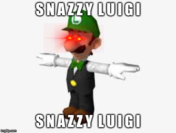 s n a z z y  l u i g i | S N A Z Z Y  L U I G I; S N A Z Z Y  L U I G I | image tagged in memes | made w/ Imgflip meme maker