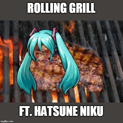 I would listen to that all day | ROLLING GRILL; FT. HATSUNE NIKU | image tagged in memes,funny,vocaloid,hatsune miku,steak,grill | made w/ Imgflip meme maker