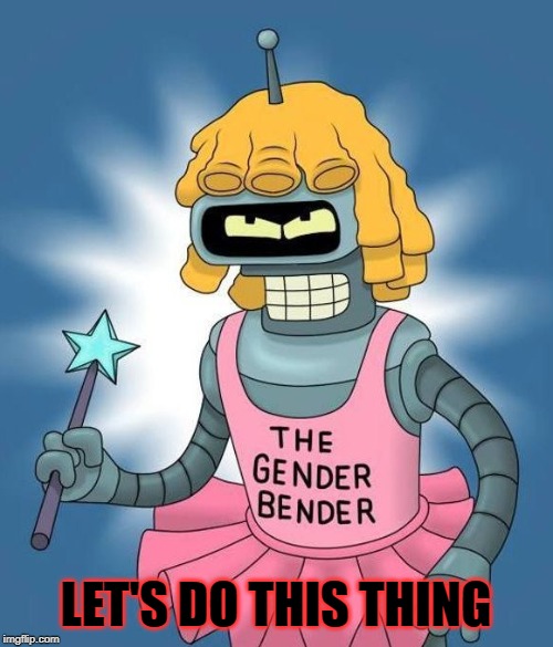 Gender Bender | LET'S DO THIS THING | image tagged in gender bender | made w/ Imgflip meme maker